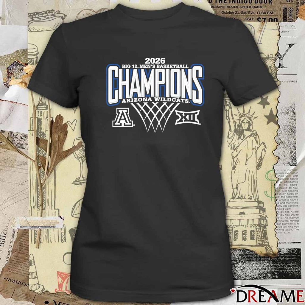 2026 Big 12 Men’s Basketball Regular Season Champions Arizona Wildcats t-shirt