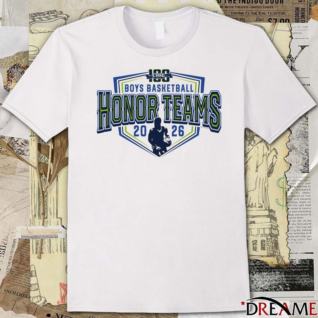 2026 CHSL Boys Basketball Honor Teams Logo t-shirt