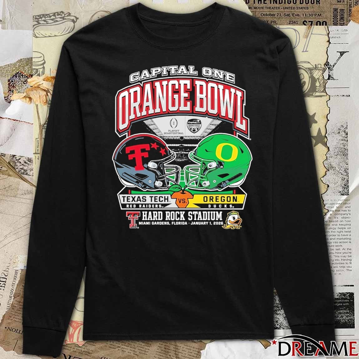 2026 Capital One Orange Bowl Dueling Helmets vs. Oregon January 1 Hard Rock Stadium Helmets t-shirt