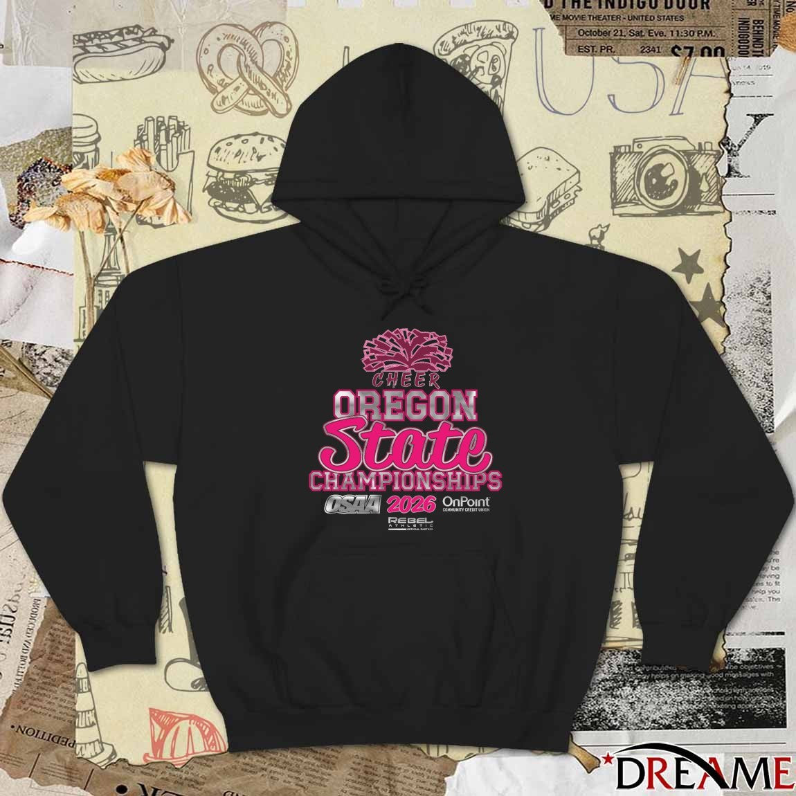 2026 Cheer Oregon State Championships Logo t-shirt