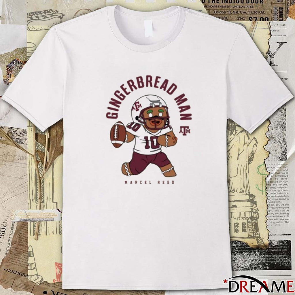 2026 Gingerbread Man Marcel Reed Texas A&M NCAA Football t-shirt