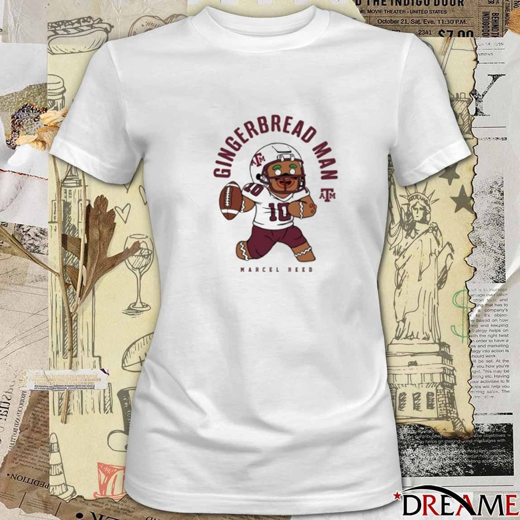 2026 Gingerbread Man Marcel Reed Texas A&M NCAA Football t-shirt