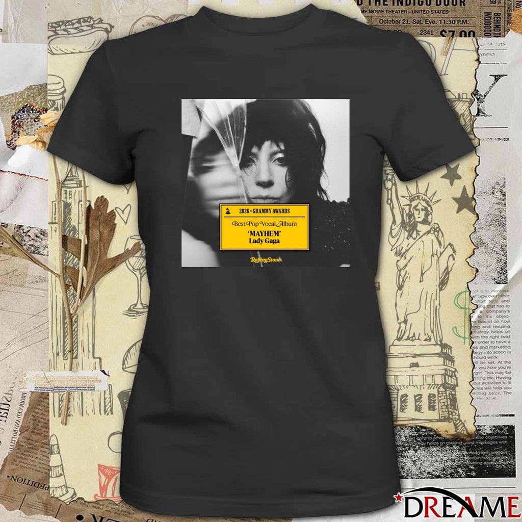 2026 Grammy Awards Best Pop Vocal Album Mayhem Lady Gaga Poster t-shirt