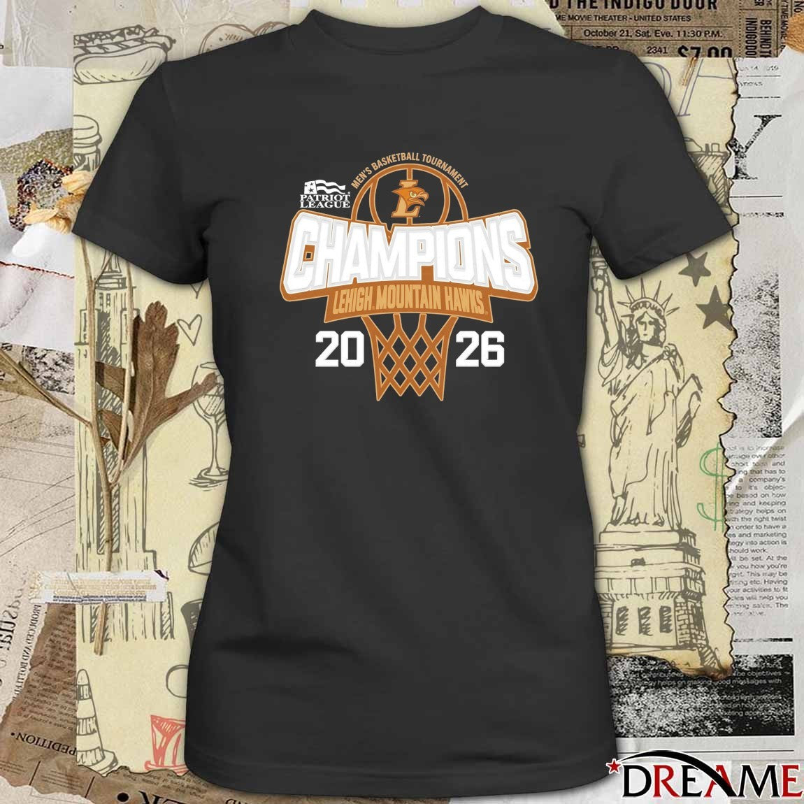 2026 Lehigh Mountain Hawks Patriot League Men’s Basketball Tournament Champions t-shirt