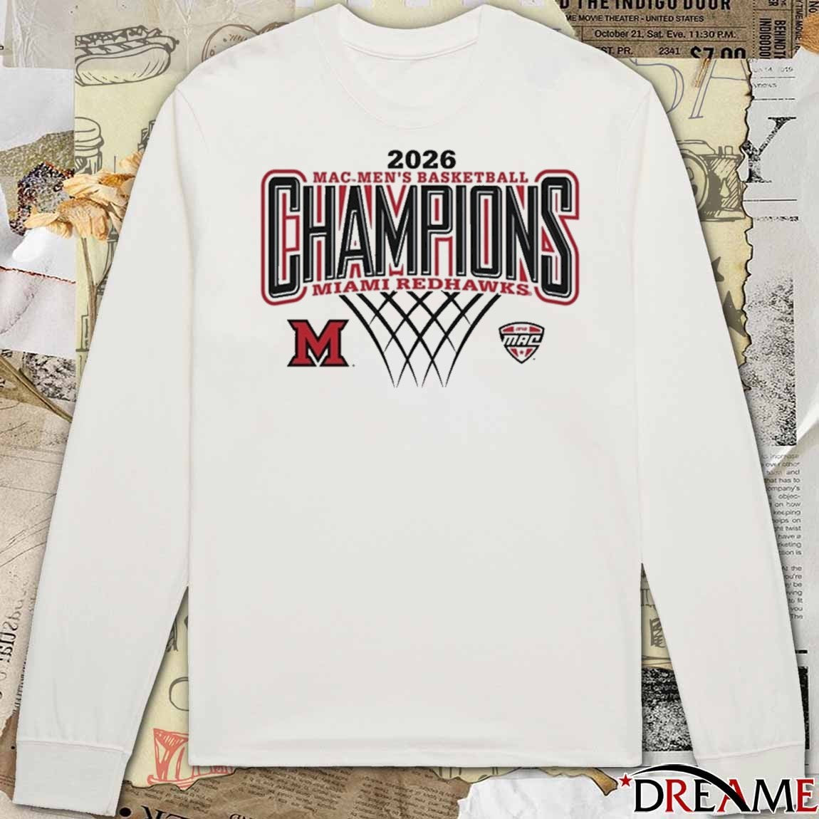 2026 MAC Men’s Basketball Regular Season Champions Miami RedHawks White t-shirt