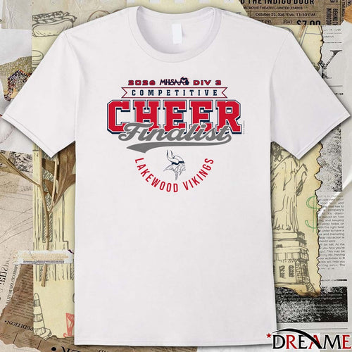 2026 MHSAA Competitive Cheer D3 Finalist Lakewood Vikings t-shirt