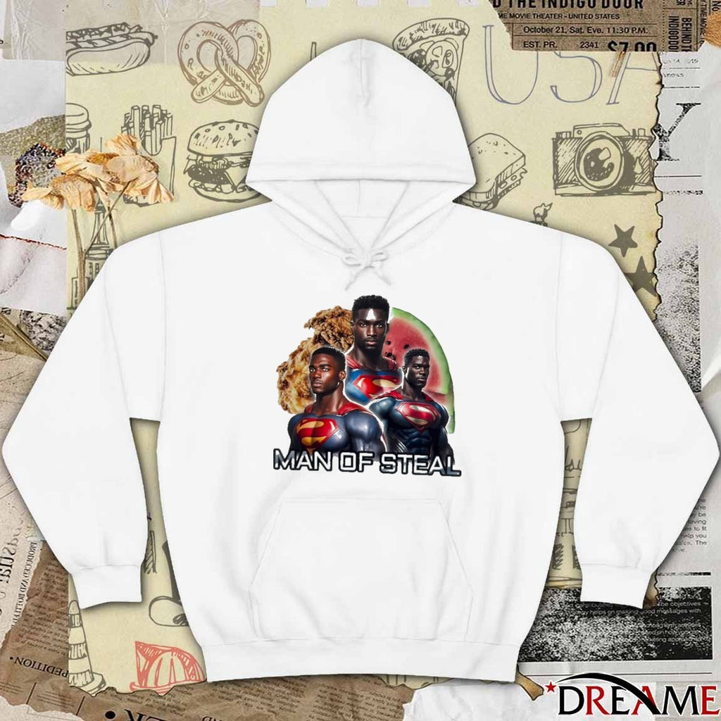 2026 Man of Steal Black Superman Characters Meme Bruhtees t-shirt