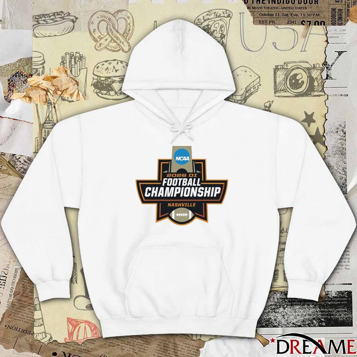 2026 NCAA Division I Football Championship Nashville, Tennessee Logo t-shirt