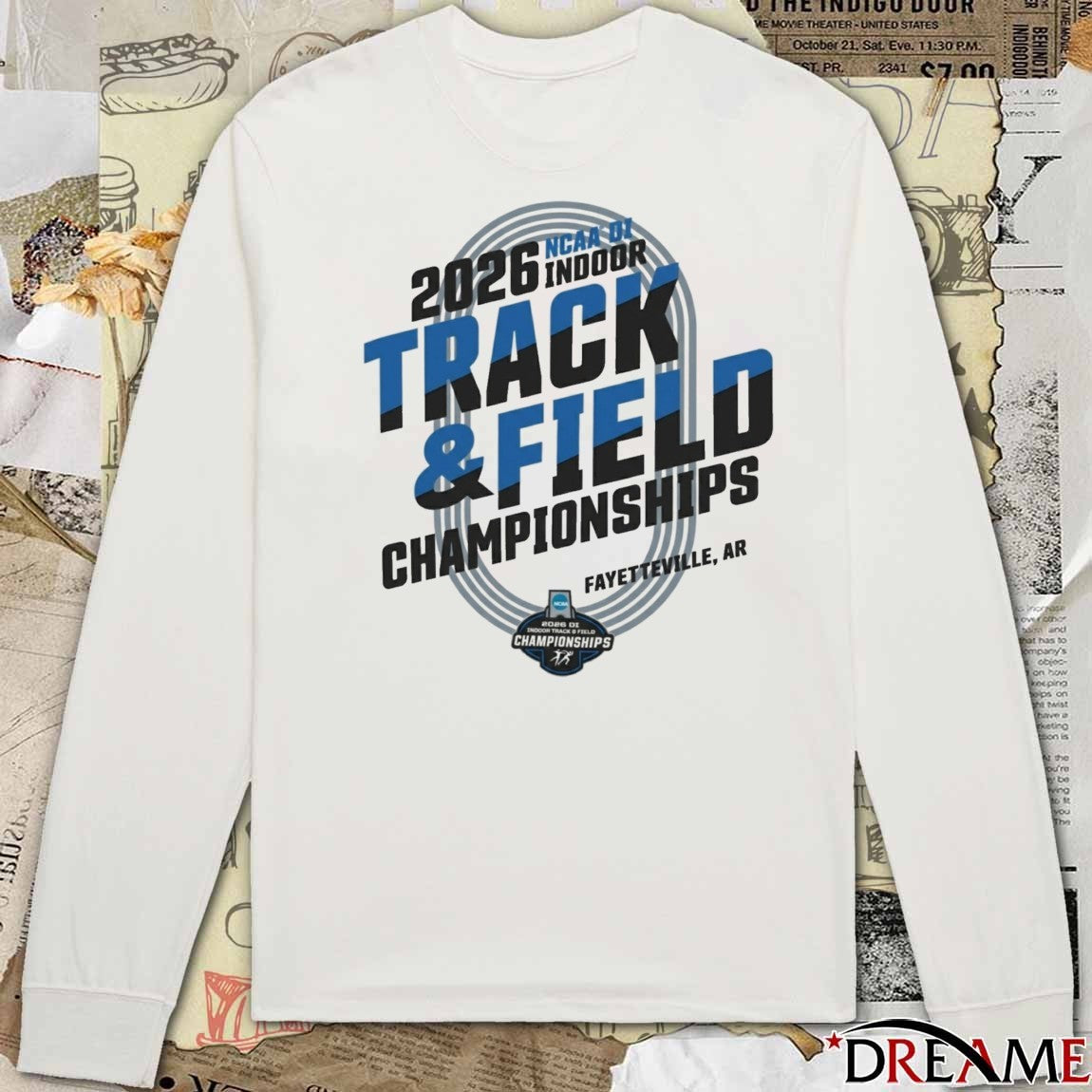 2026 NCAA Division I Indoor Track and Field Championships Fayetteville, AR Logo t-shirt