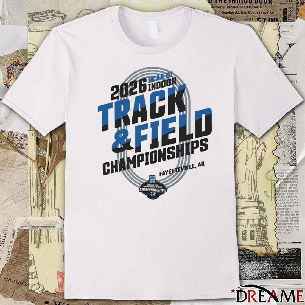 2026 NCAA Division I Indoor Track and Field Championships Fayetteville, AR Logo t-shirt