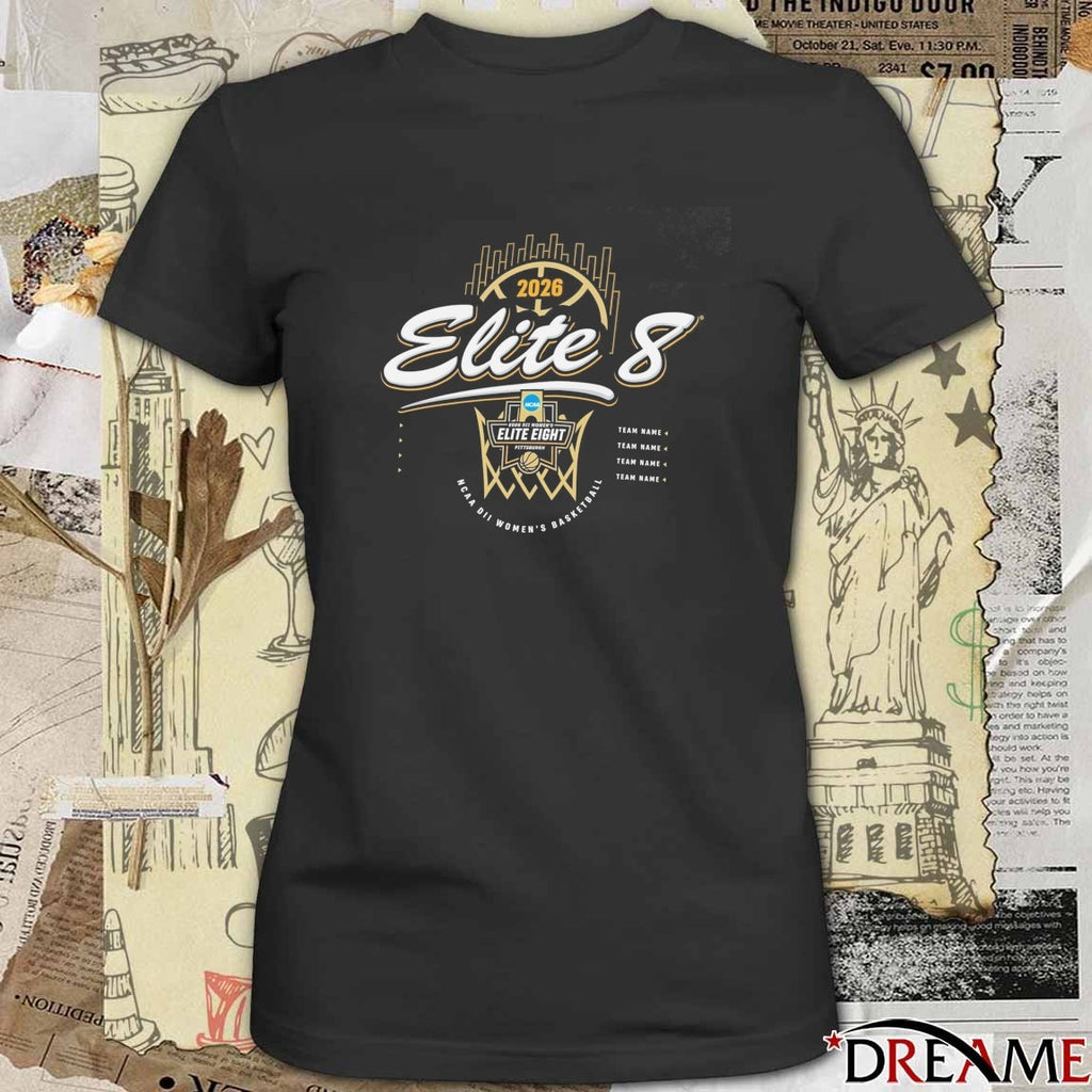 2026 NCAA Division II Women’s Basketball Elite Eight Pittsburgh New t-shirt