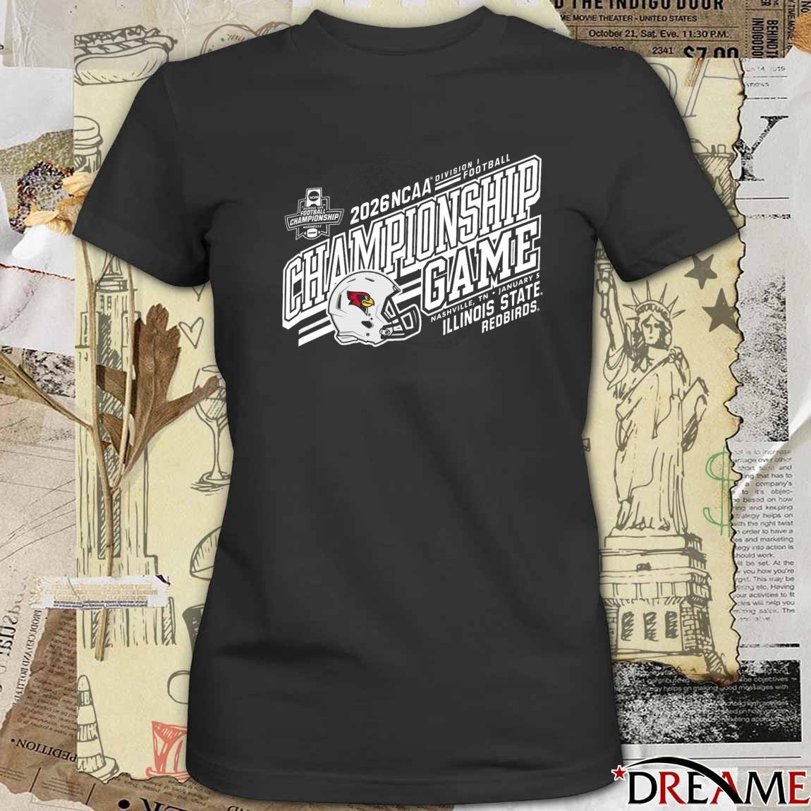 2026 NCAA Division III Football Championship Game Nashville TN January 5 Illinois State Redbirds t-shirt