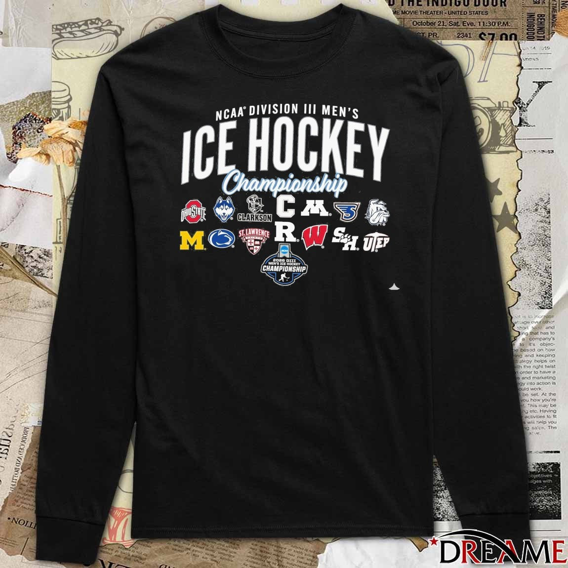 2026 NCAA Division III Men’s Ice Hockey Championship All Team Logo t-shirt