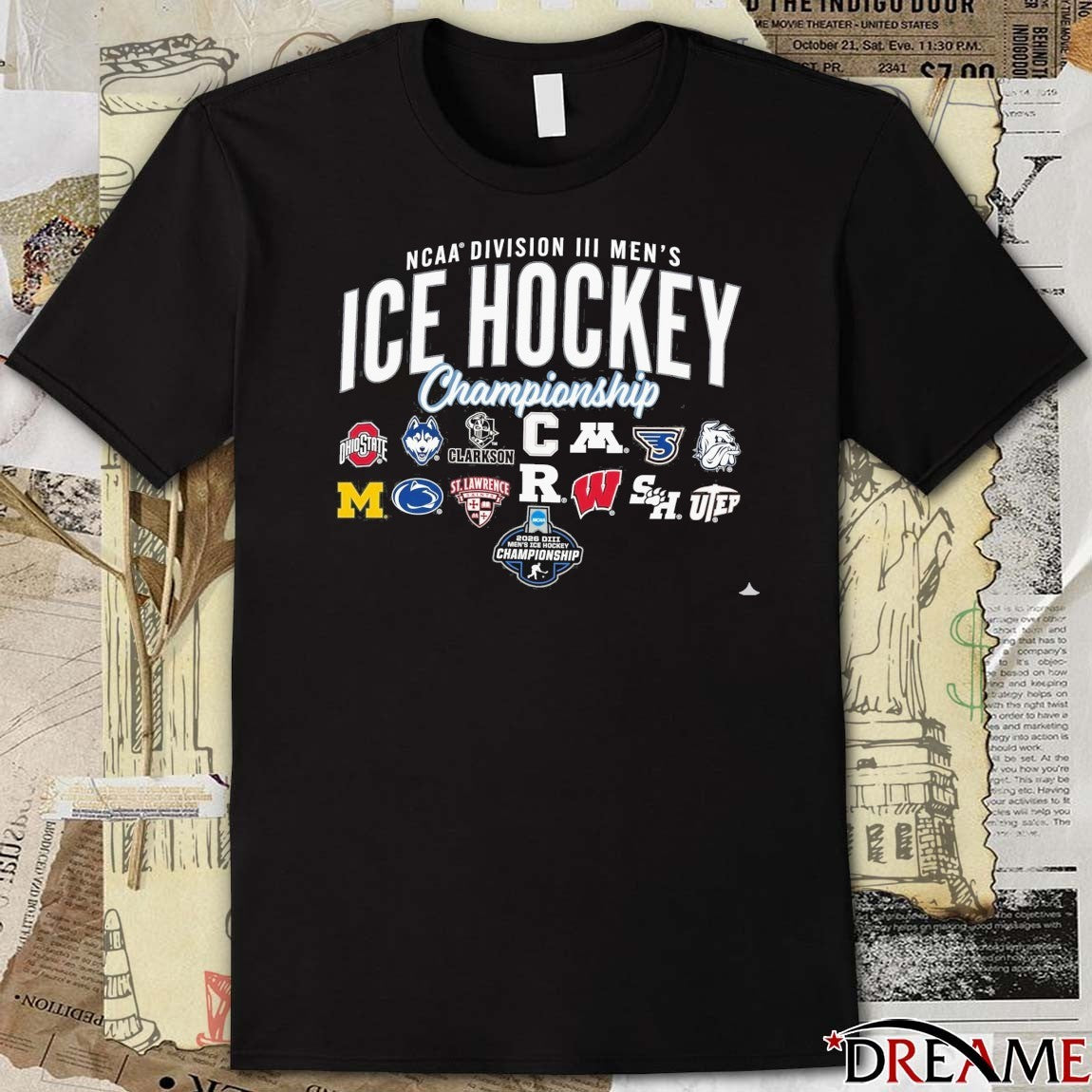 2026 NCAA Division III Men’s Ice Hockey Championship All Team Logo t-shirt