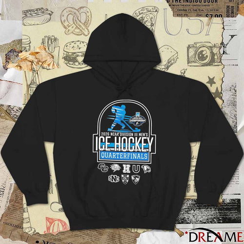 2026 NCAA Division III Men’s Ice Hockey Championship Quarterfinals All Teams Logo t-shirt
