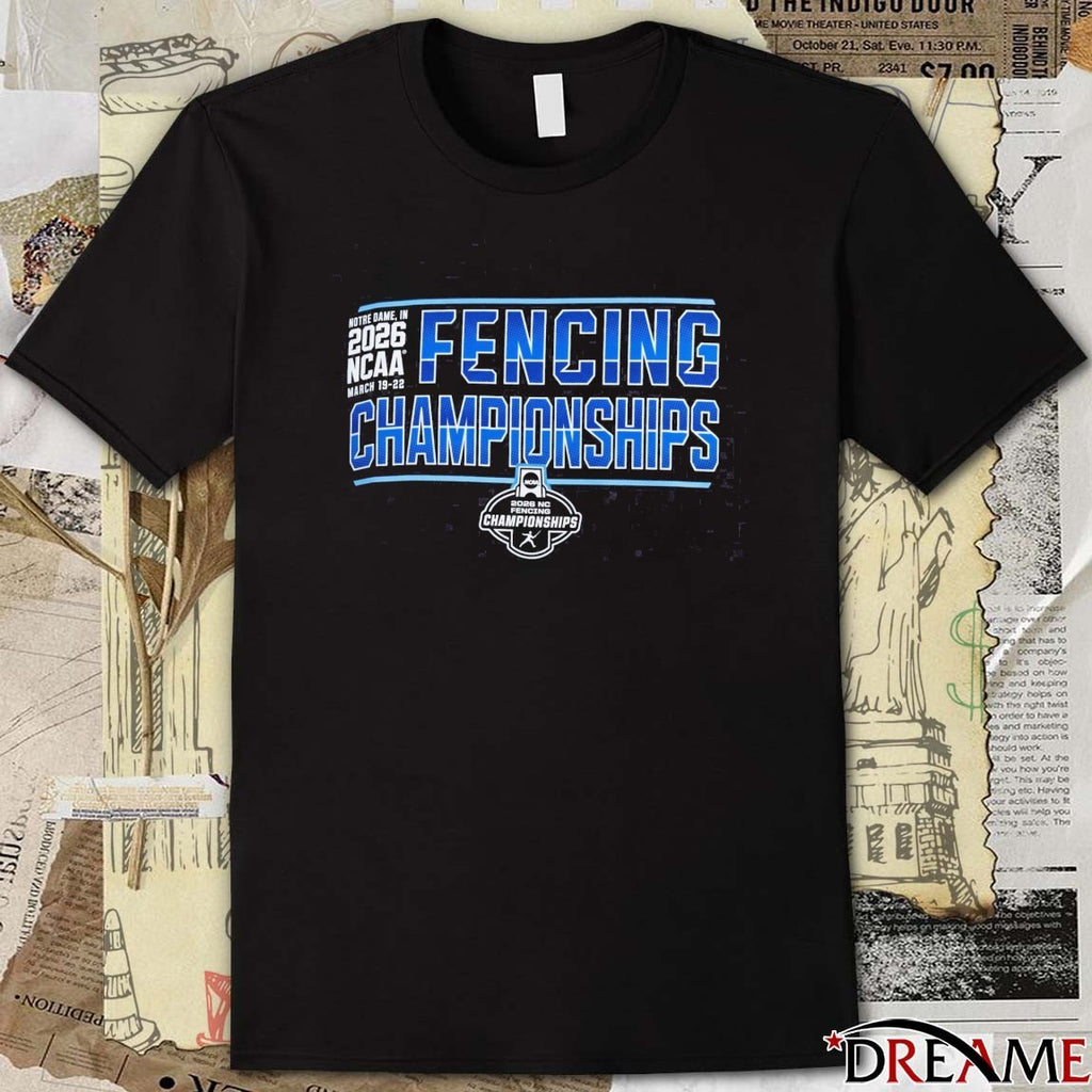 2026 NCAA Fencing Championships Notre Dame, IN March 19-22 2026 Logo t-shirt
