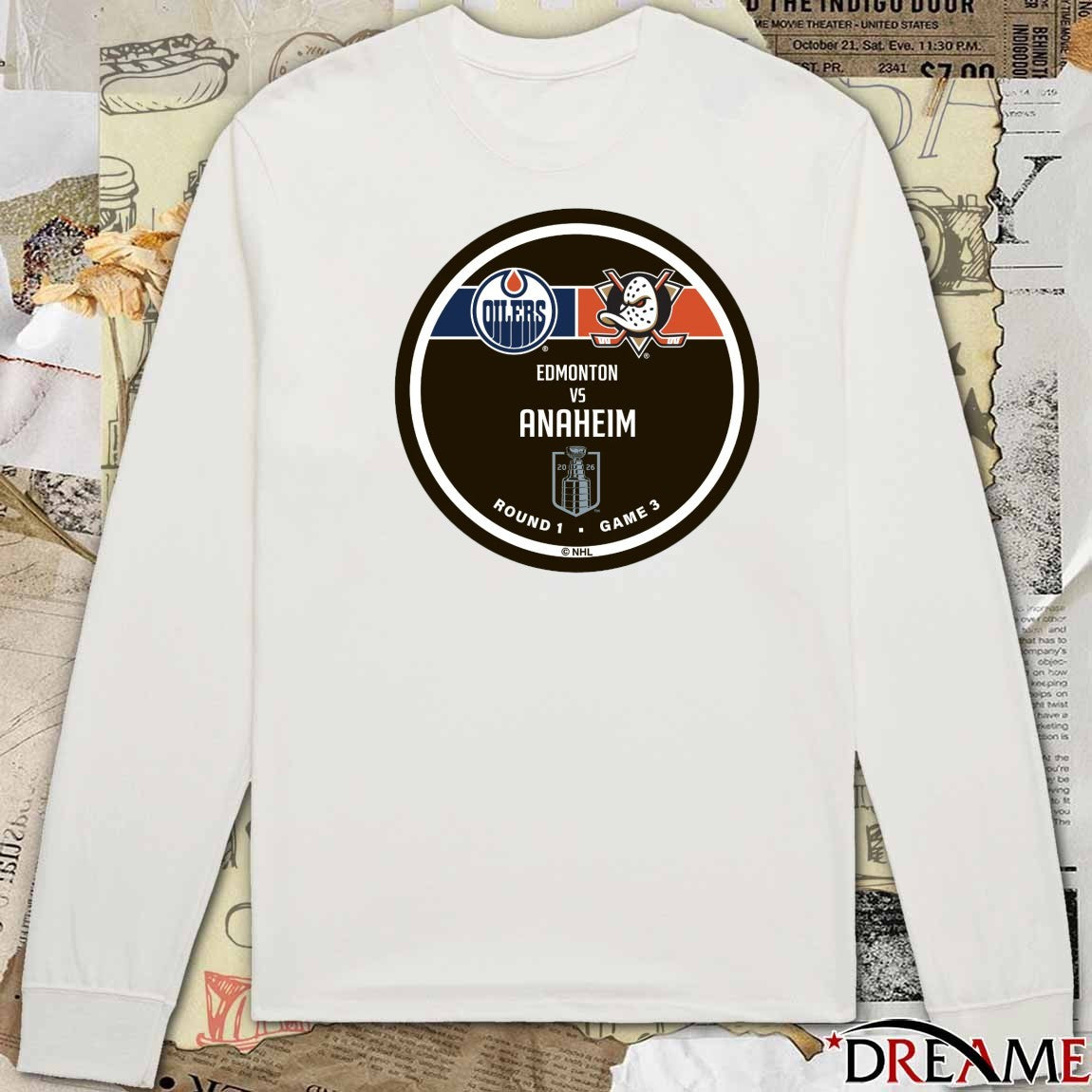 2026 NHL Stanley Cup 2026 Round 1 Game 3 Edmonton vs Anaheim Ducks t-shirt
