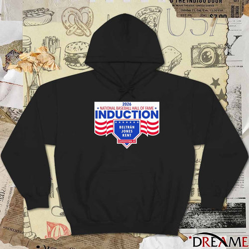 2026 National Baseball Hall of Fame Induction Beltran Jones Kent Cooperstown NY Logo t-shirt