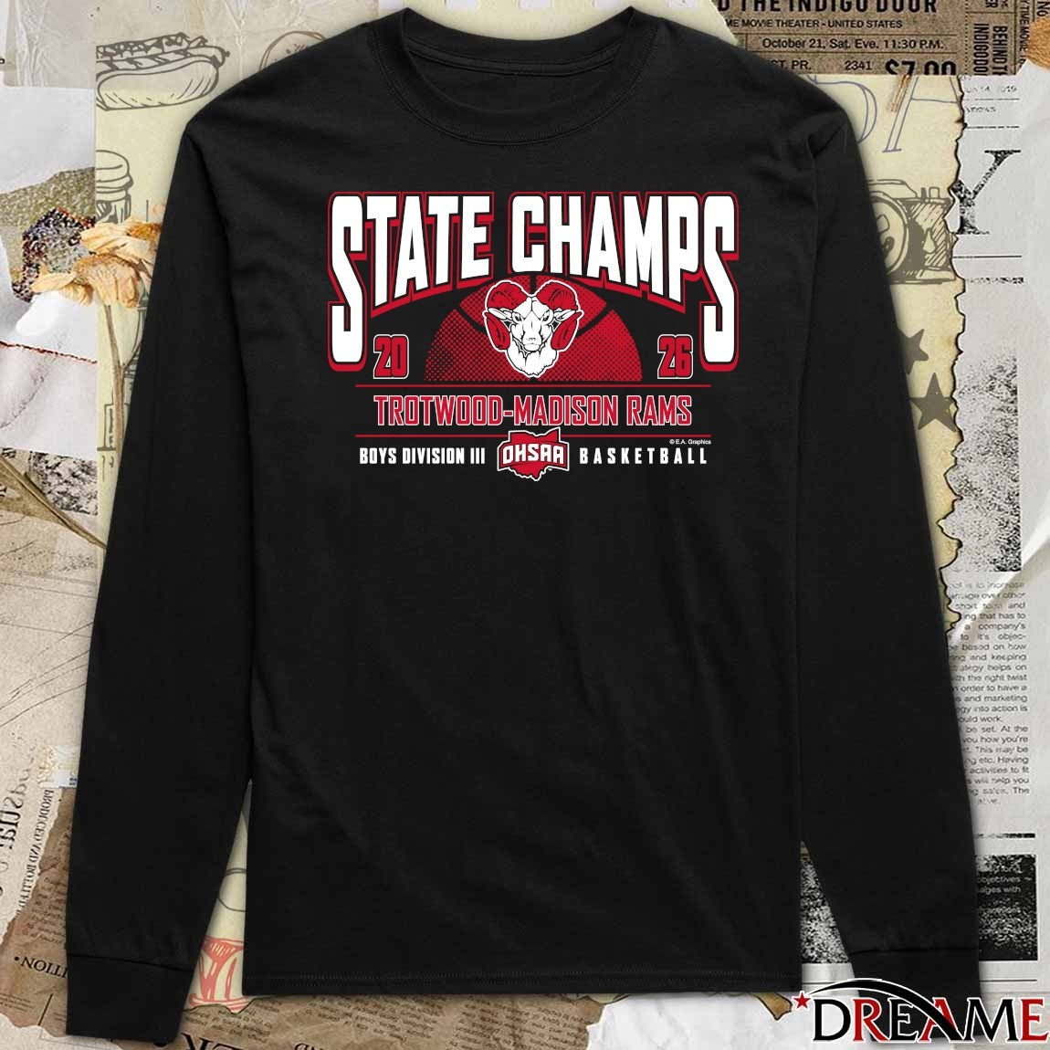 2026 OHSAA Boys Basketball D3 State Champions Trotwood-Madison Rams t-shirt