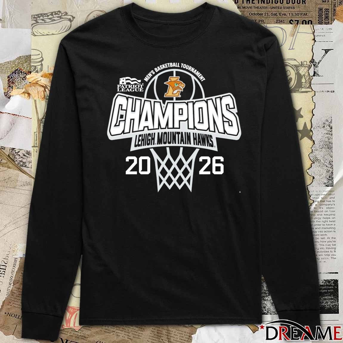 2026 Patriot League Men’s Basketball Tournament Champions Lehigh Mountain Hawks t-shirt