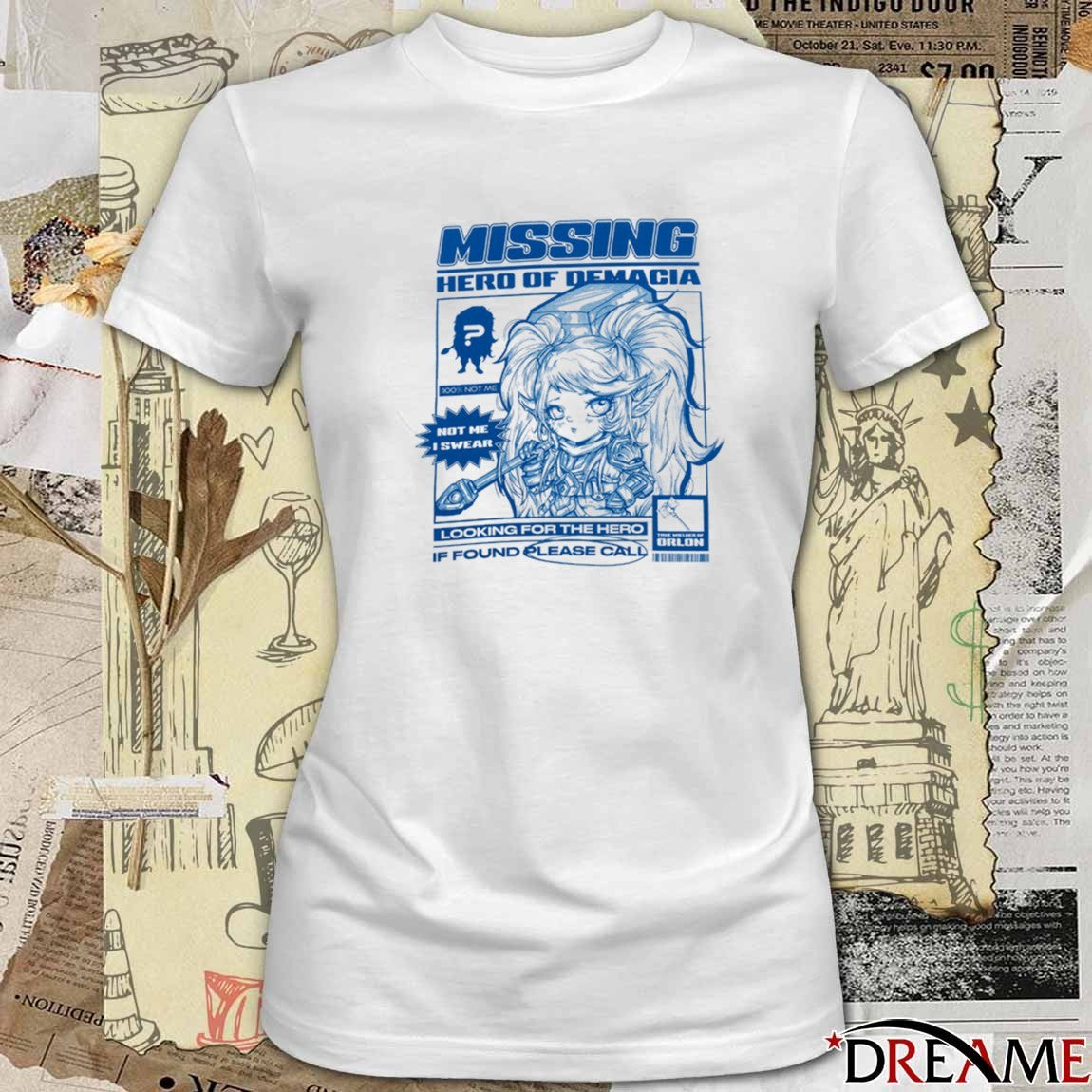 2026 Poppy Missing Hero of Demacia Looking For The Hero If Found Please Call t-shirt