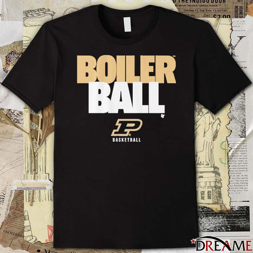 2026 Purdue Boilermakers Basketball Boiler Ball Text Stack t-shirt