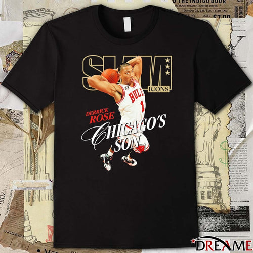 2026 Slam Icons Legend Derrick Rose Bulls Chicago’s Son t-shirt