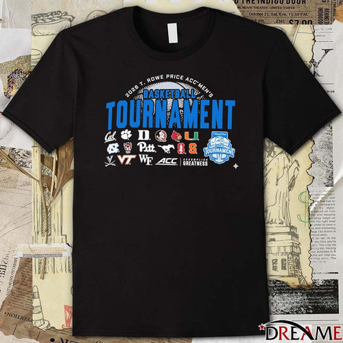 2026 T. Rowe Price Acc Men’s Basketball Tournament Team Logos For Atlantic Coast Conference t-shirt