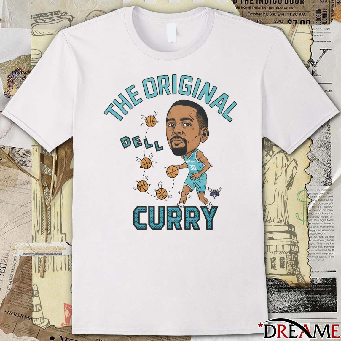 2026 The Original Dell Curry Charlotte Hornets Basketball Caricature t-shirt