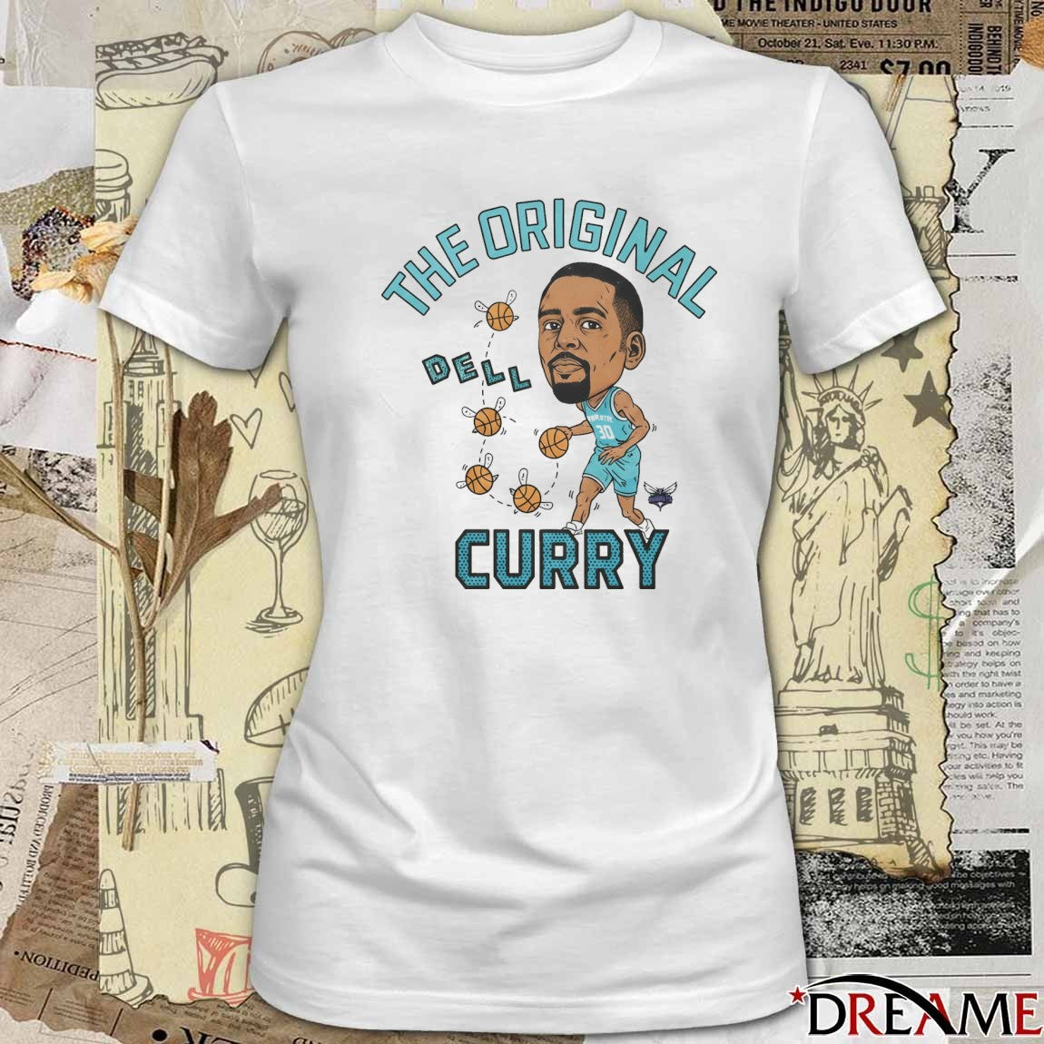 2026 The Original Dell Curry Charlotte Hornets Basketball Caricature t-shirt