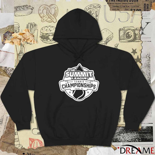 2026 The Summit League Tennis Championships Held In Tulsa, OK Logo Black And White t-shirt
