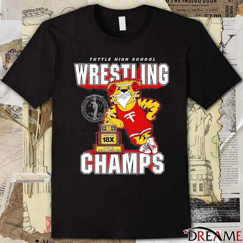 2026 Tuttle High School Wrestling Class 4A State Champion Mascot t-shirt