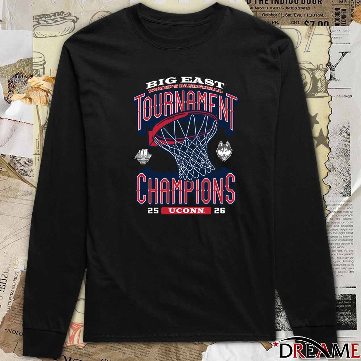 2026 UConn Huskies Women’s Basketball Big East Tournament Champions Locker Room t-shirt