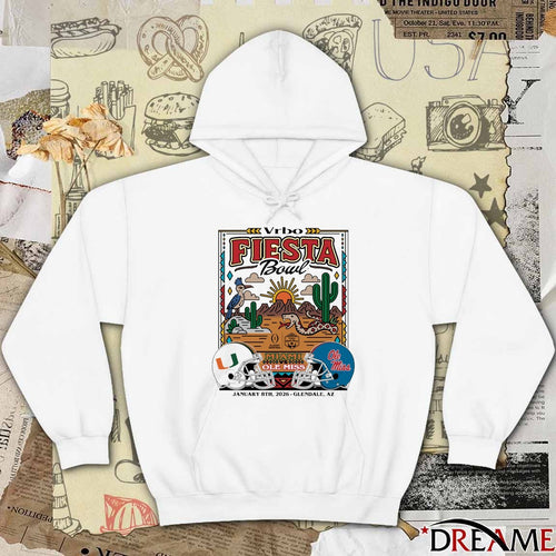 2026 Vrbo Fiesta Bowl Miami Vs Ole Miss Matchup Desert Dudes Glendale AZ t-shirt