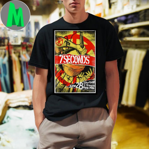 7Seconds Portland Oregon June 28, 2025 Punk Concert Poster Graphic T-Shirt