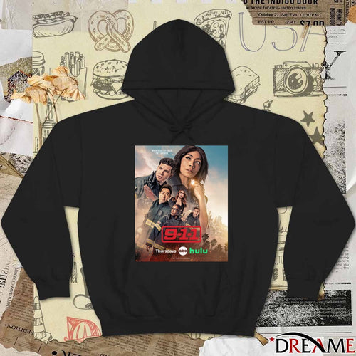 9-1-1 When Disaster Calls They Answer Season 9 Cast Poster t-shirt