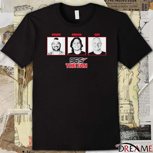 96.5 The Fan Fescoe and Dusty Start Bench Cut t-shirt