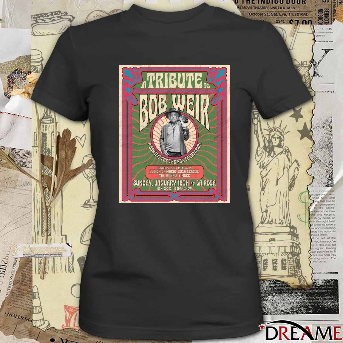 A Tribute to Bob Weir a benefit for the Rex Foundation January 18th 2026 At La Rosa Poster t-shirt