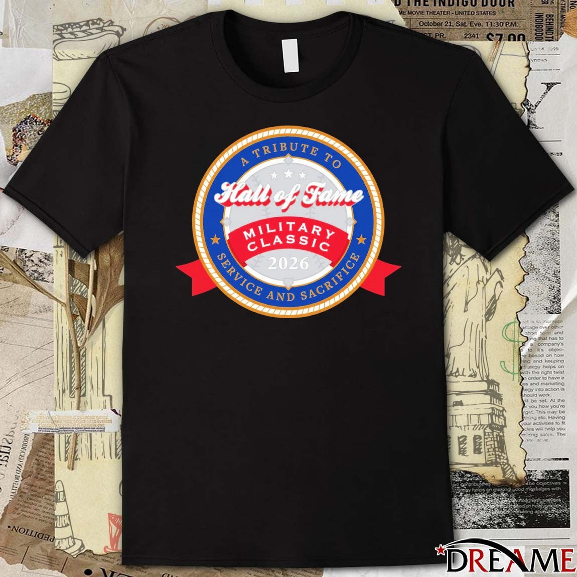 A Tribute to Service and Sacrifice Hall of Fame Military Classic 2026 Logo t-shirt