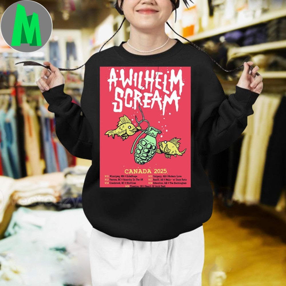 A Wilhelm Scream Canada 2025 Live Concert Tour Schedule Punk Rock Band Fan T-Shirt