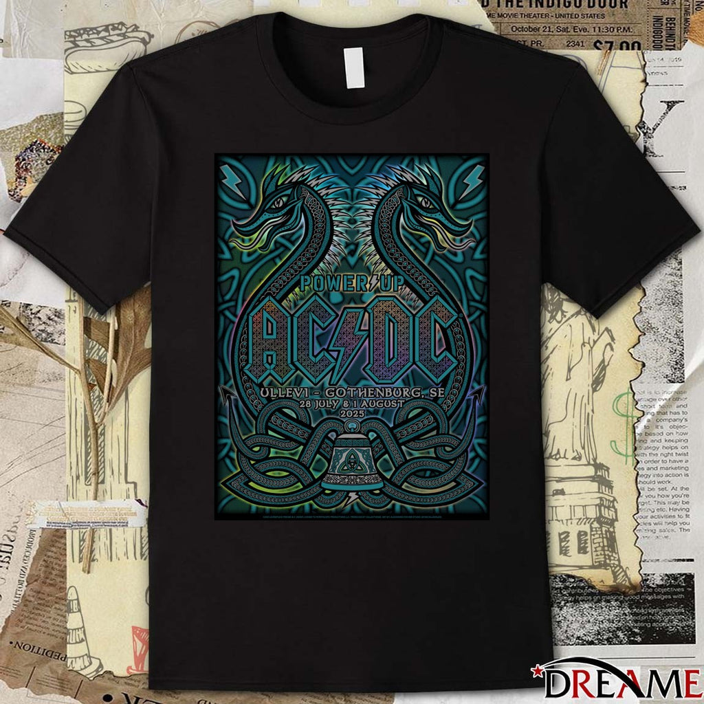 AC DC Power Up Ullevi Gothenburg SE 28 July – 1 August 2025 Poster t-shirt