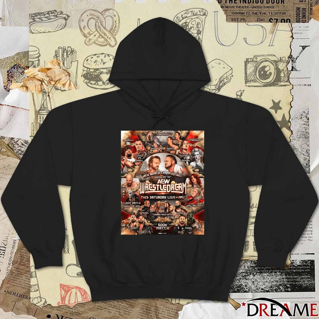 AEW World Championship AEW Wrestledream This Saturday 2025 500k Match Poster t-shirt