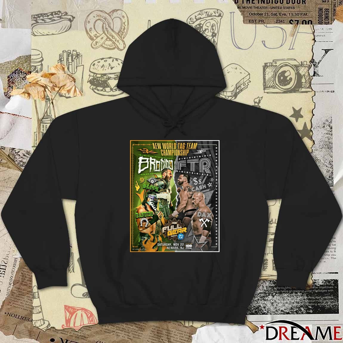 AEW World Tag Team Championship AEW Full Gear November 22, in Newark, NJ Poster t-shirt
