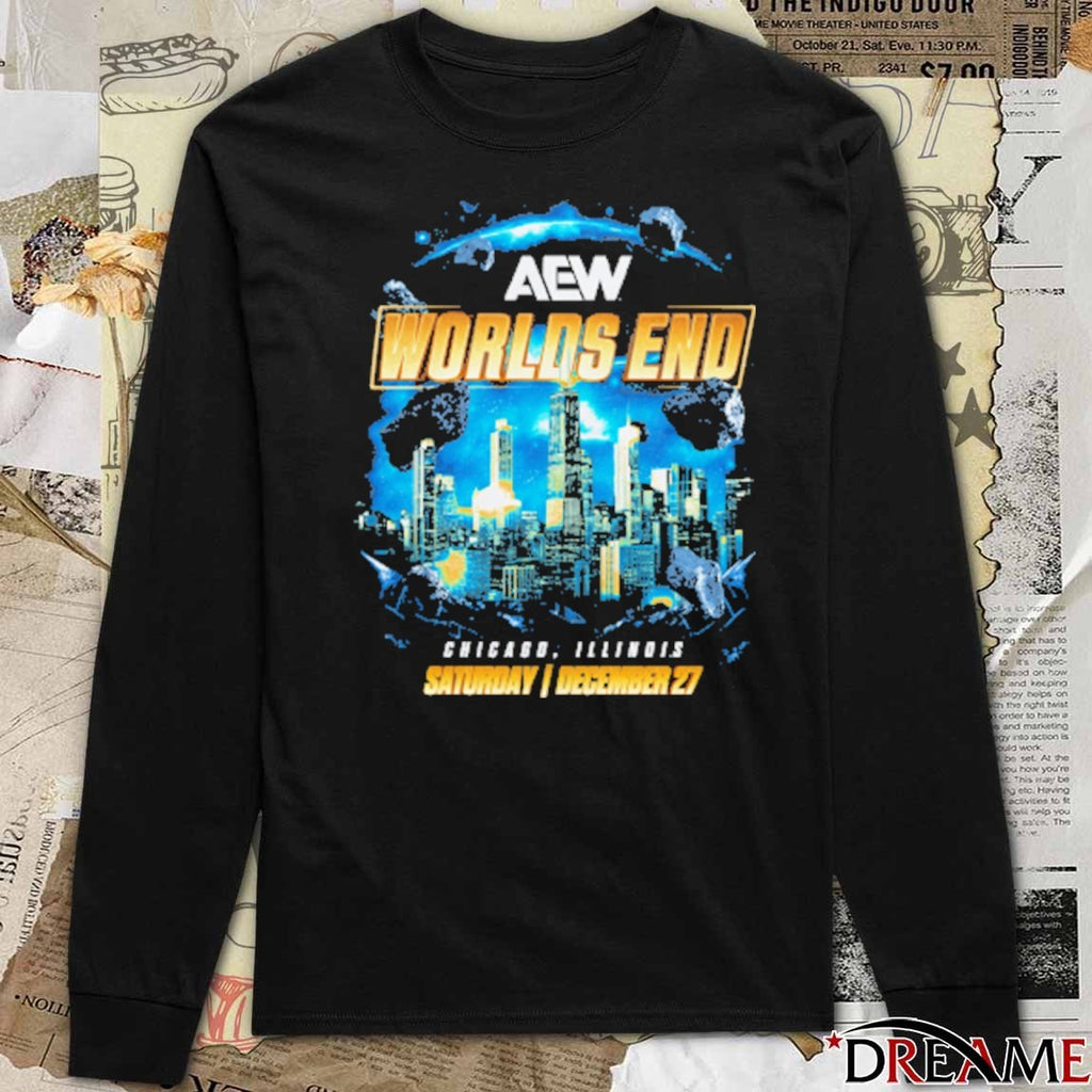 AEW Worlds End Chicago Illinois Saturday December 27 2025 Event t-shirt