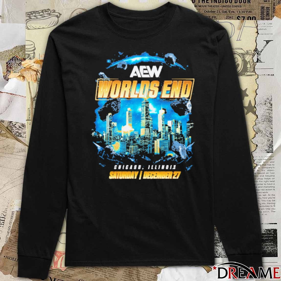 AEW Worlds End Chicago Illinois Saturday December 27 2025 Event t-shirt