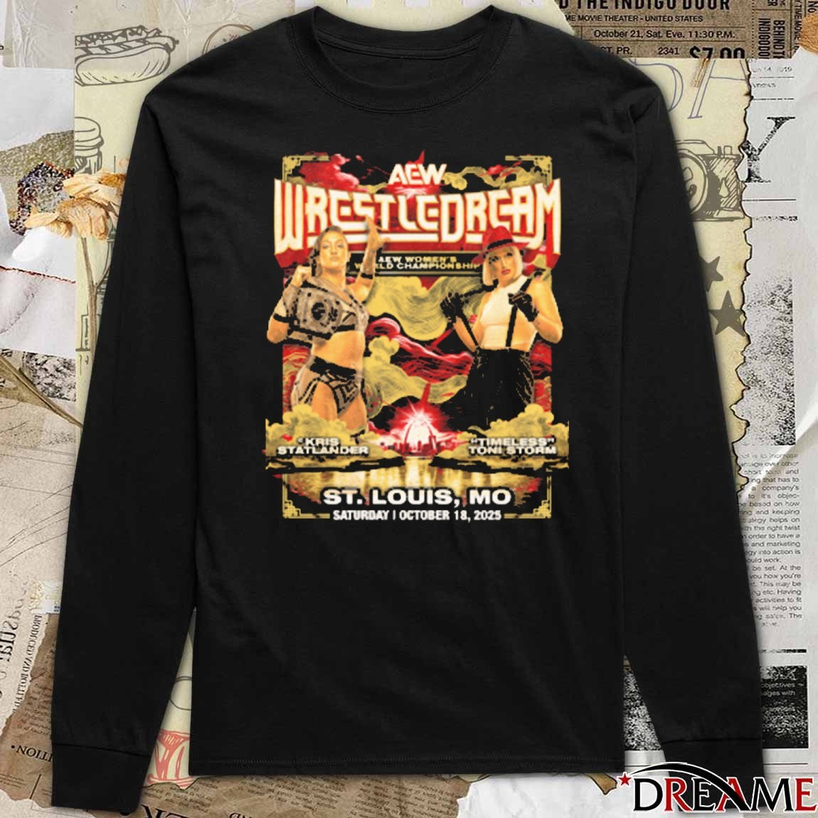 AEW WrestleDream 2025 Matchup Kris Statlander vs Toni Storm St Louis MO Fanart t-shirt