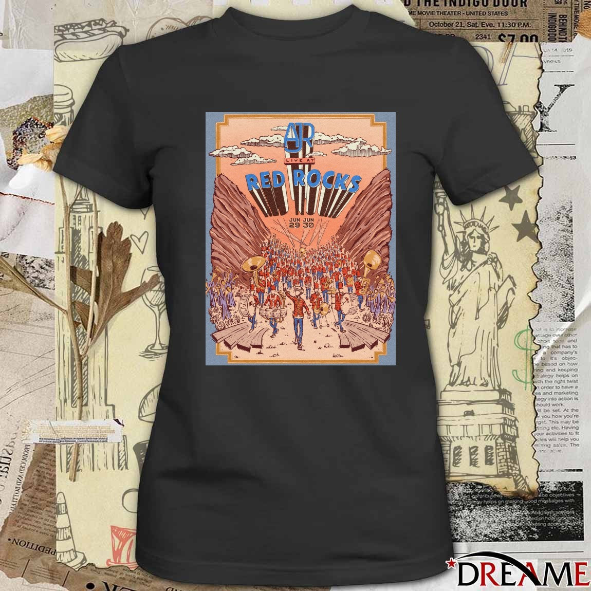 AJR Live At Red Rocks Amphitheatre June 29 – 30 2026 Poster t-shirt