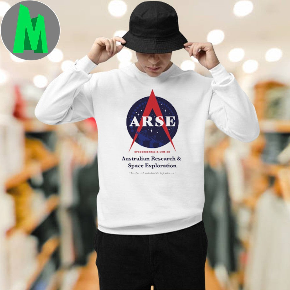 ARSE Australian Research & Space Exploration Launch Space Logo T-Shirt
