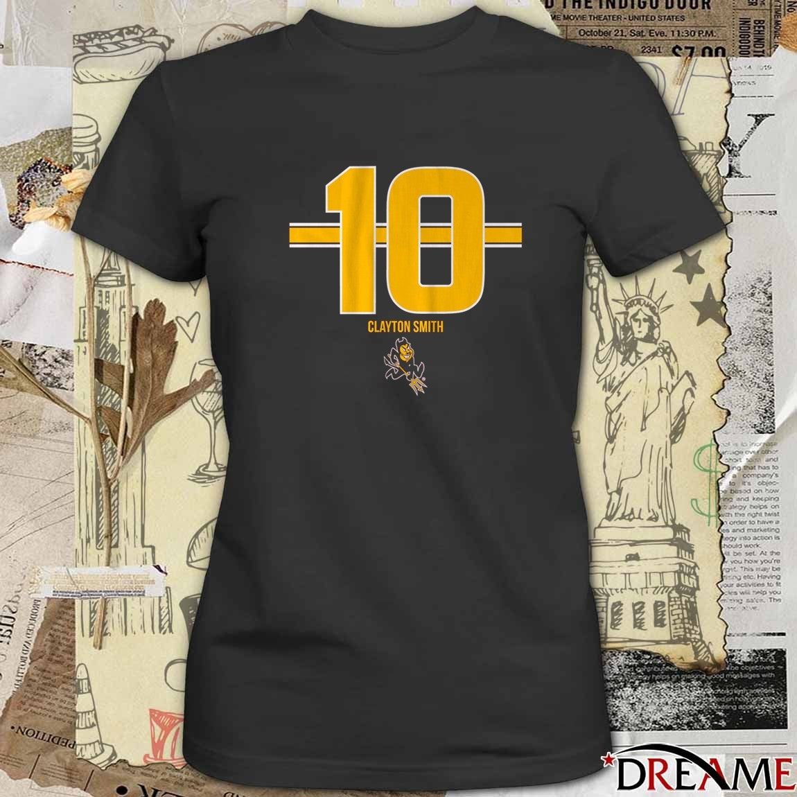 ASU Arizona State Sun Devils Football NCAA Clayton Smith 10 Stripe t-shirt