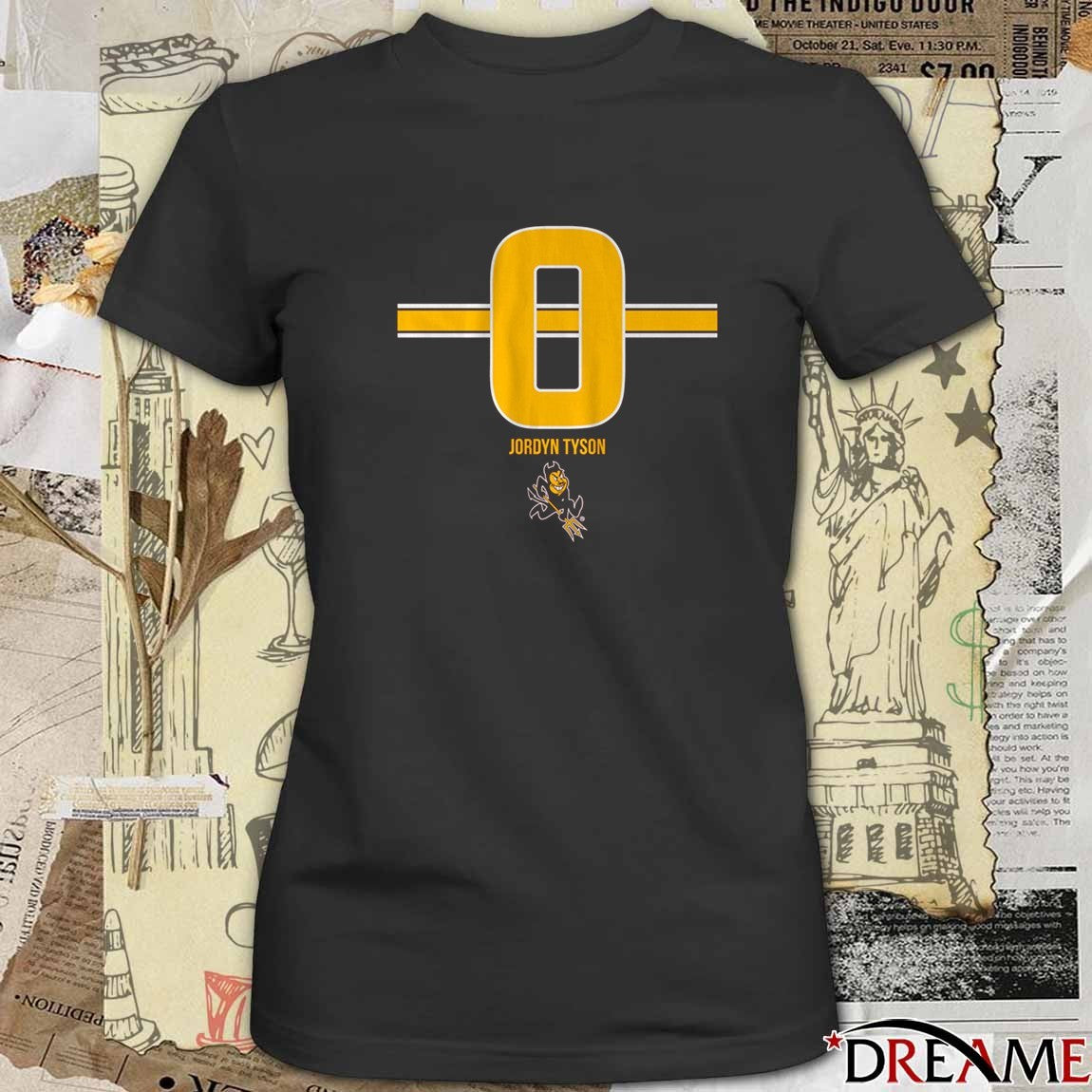 ASU Arizona State Sun Devils Football NCAA Jordyn Tyson 0 Stripe t-shirt